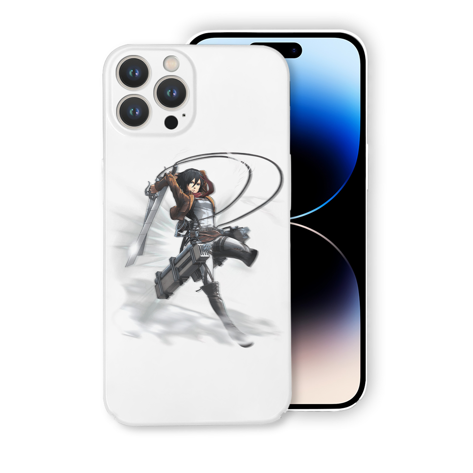 （画像用） 進撃の巨人 ミカサ·アッカーマン Attack on Titan Mikasa Ackerman 【iPhone 14シリーズ対応】ハードケース